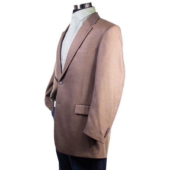 Joseph Abb Camel Tan Seasonless Wool/bambo STAYS COOL 2-Button Blazer Jacket 44L - Picture 4 of 11